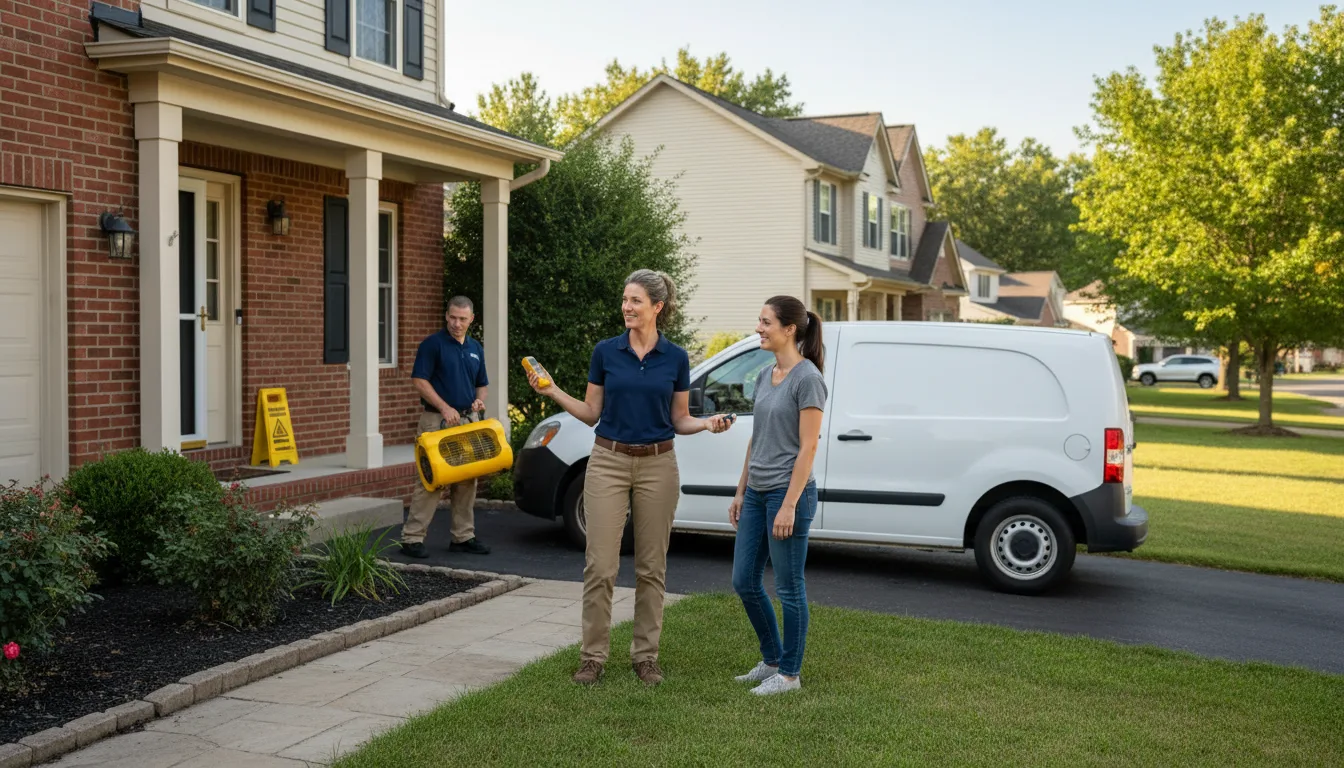 Residential water damage restoration in Hillsdale, IL